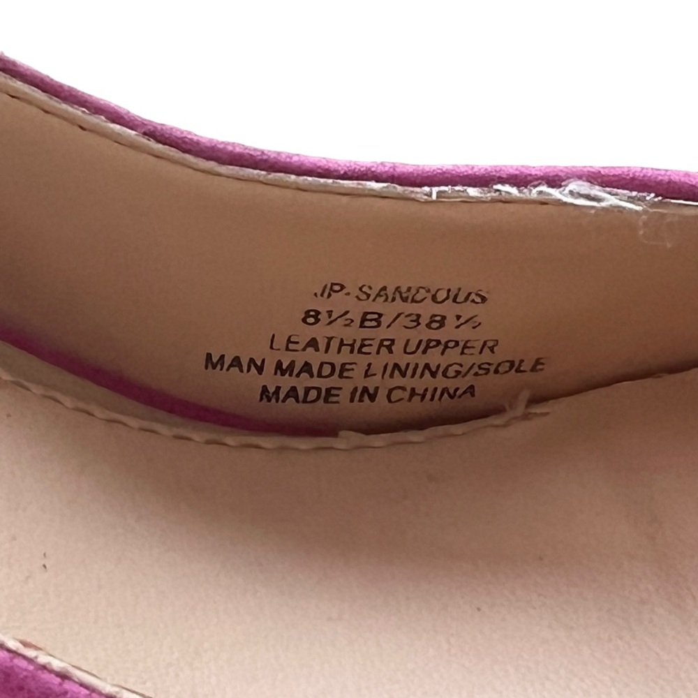 Jessica Simpson JP Sandous Heels Womens Size 8.5 B Pink Suede Leather Pumps - Picture 8 of 11